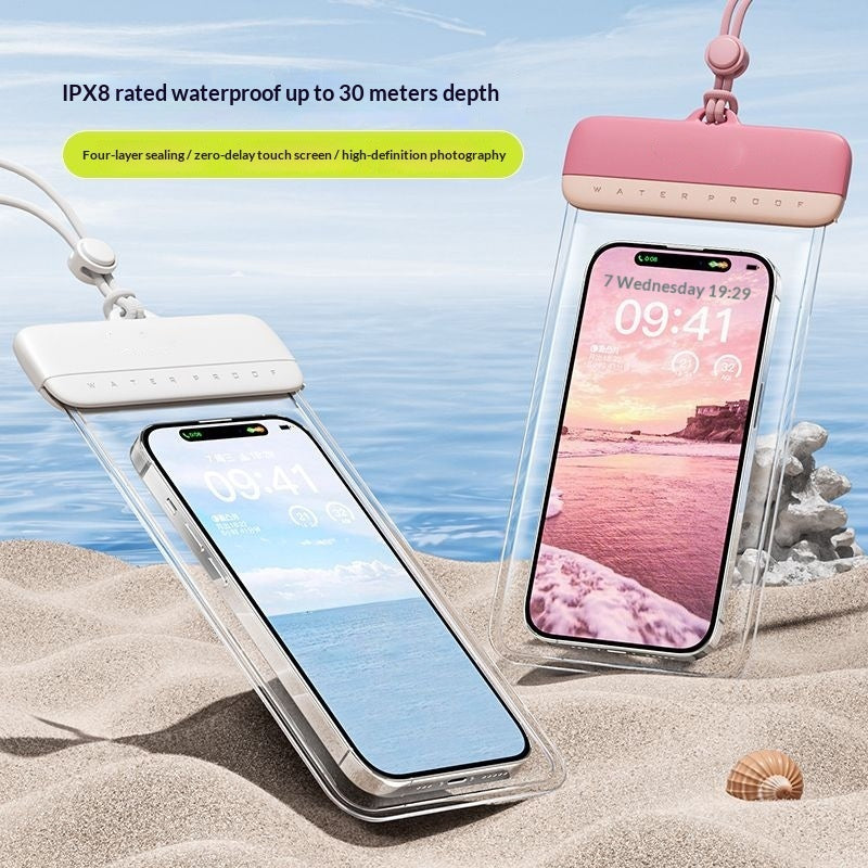 Touchscreen-Enabled Waterproof Phone Pouch For Swimming And Photography